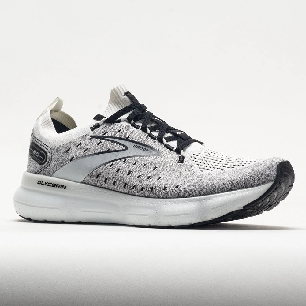 Brooks Glycerin Stealthfit 20 Men's White/Grey/Black 5 Brooks Glycerin Stealthfit 20 Men's White/Grey/Black - Image 5