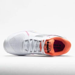 Diadora Trofeo AG Pickleball Women's White/Black/Vermillion Orange -Best Shoe Store 370024 2