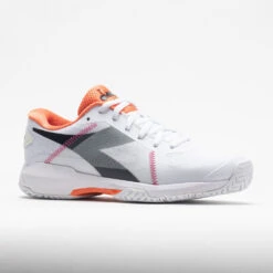Diadora Trofeo AG Pickleball Women's White/Black/Vermillion Orange -Best Shoe Store 370024 5
