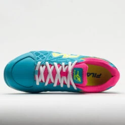 Fila Double Bounce 3 Women's Scuba Blue/White/Safety Yellow -Best Shoe Store 370041 2