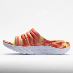 HOKA Ora Recovery Slide Swirl Unisex Yellow Pear/Fiesta -Best Shoe Store 570558 1