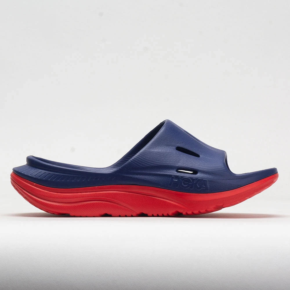 HOKA Ora Slide 3 Unisex Bellwether Blue/Red Alert 1 HOKA Ora Slide 3 Unisex Bellwether Blue/Red Alert