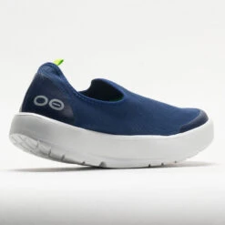 OOFOS OOmg EeZee Women's White/Navy -Best Shoe Store 631315 6